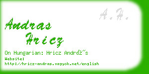 andras hricz business card